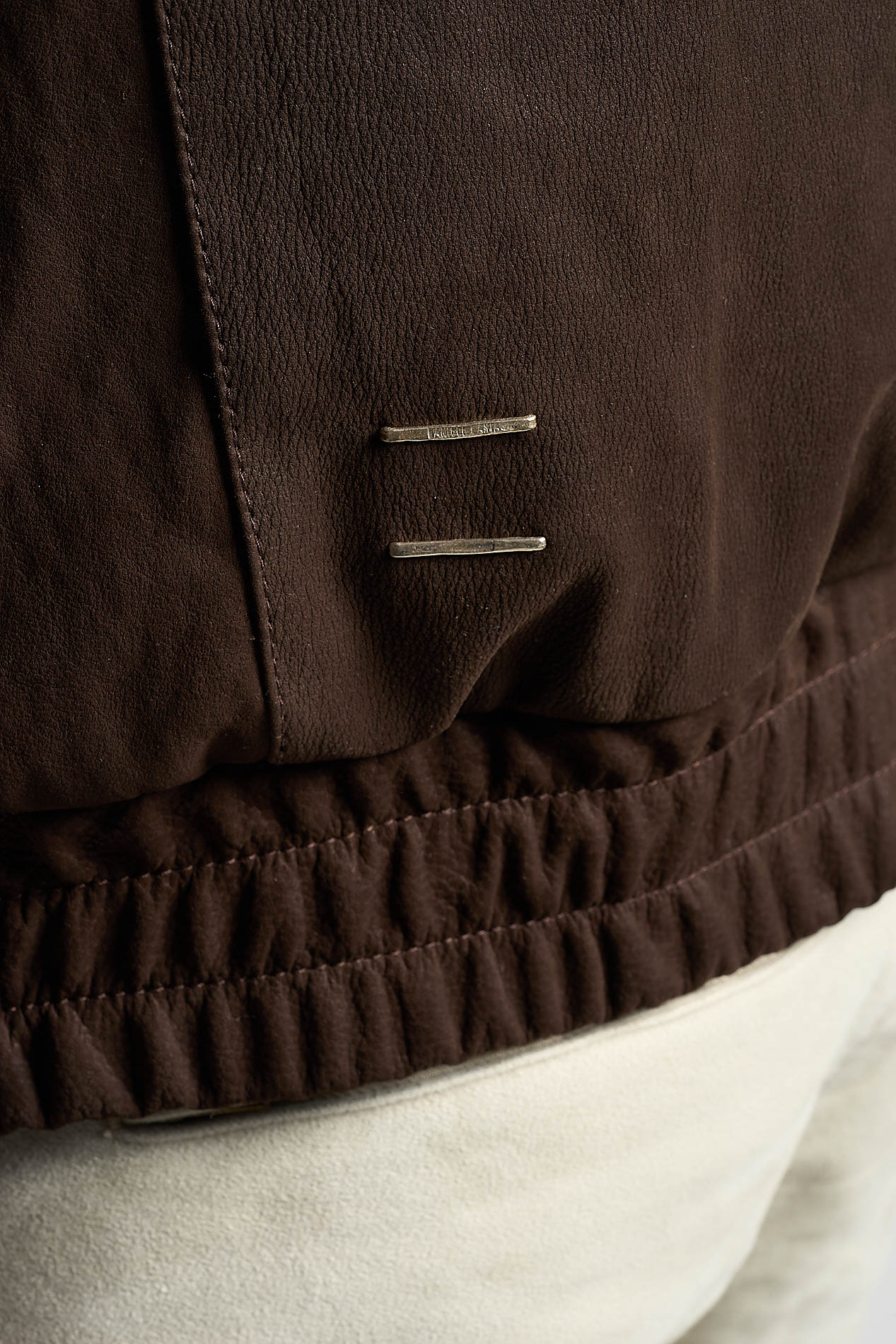DANIELE BASTA LEATHER AND SILVER JACKET